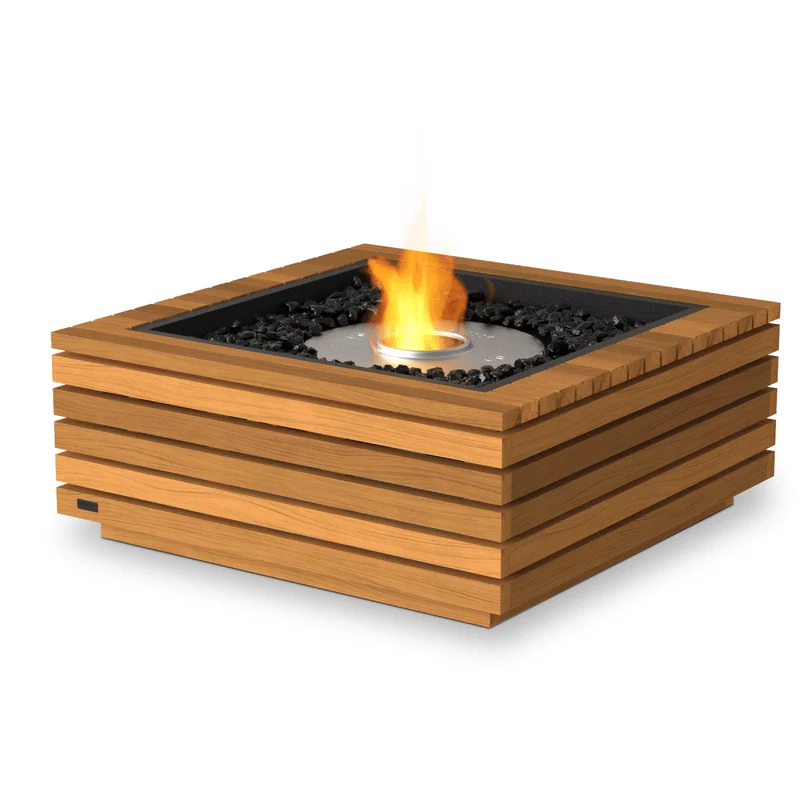 EcoSmart Fire - Base 30 teak vuurtafel