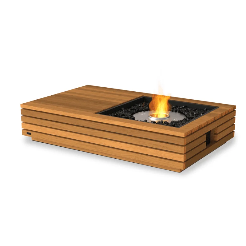 EcoSmart Fire - Manhattan teak 50 vuurtafel