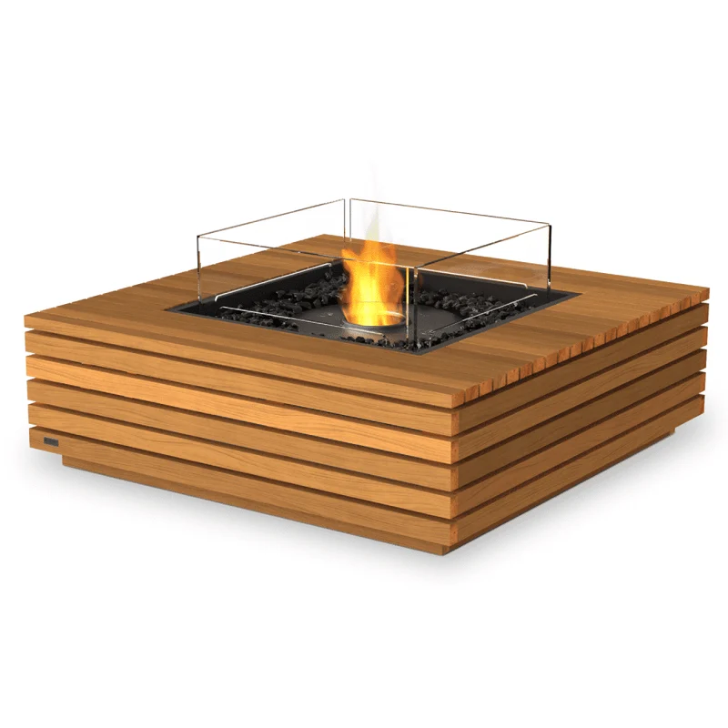 EcoSmart Fire - Base 40 teak vuurtafel
