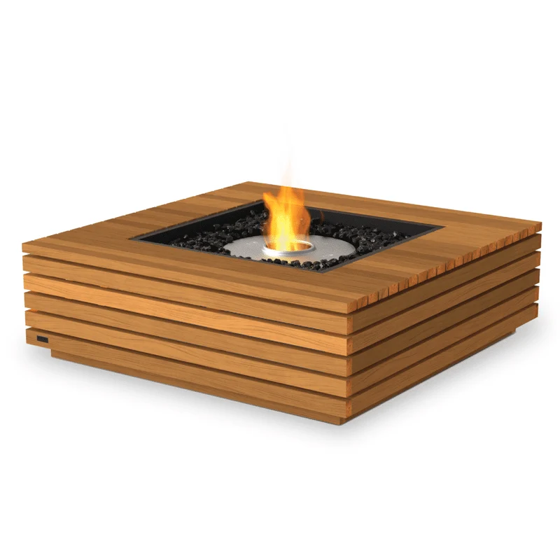 EcoSmart Fire - Base 40 teak vuurtafel