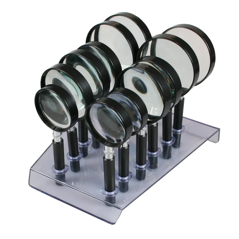 Benson Loupe Display - 12-Delig - Assorti Maten - 5x Vergroting