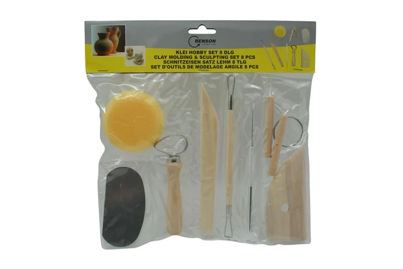 Benson Klei Hobby Set - 8-Delig - Voor Modelleren & Vormgeven