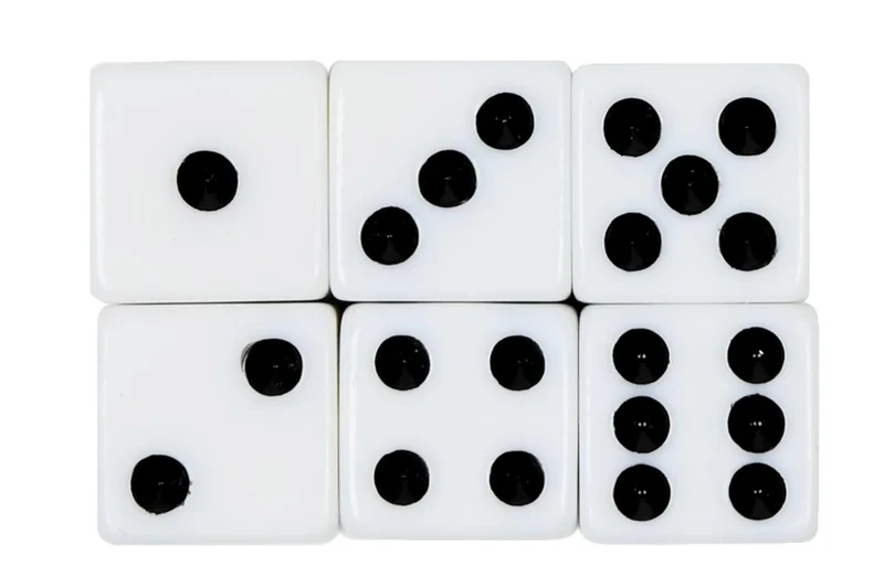 Benson Dobbelstenen Set - 6 Stuks - 1,5 cm - In Bewaardoosje