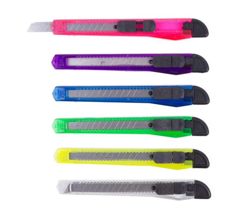 Benson Afbreekmessen Set - 9 mm - 6-delig - Kleurrijk & Ergonomisch