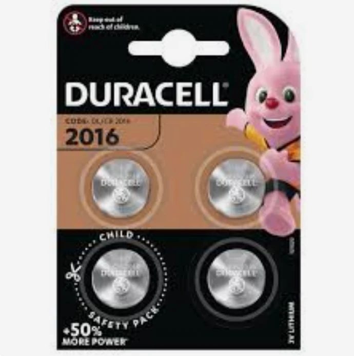 Duracell Knoopcelbatterijen - CR2016 - Lithium - 3V - 4 stuks