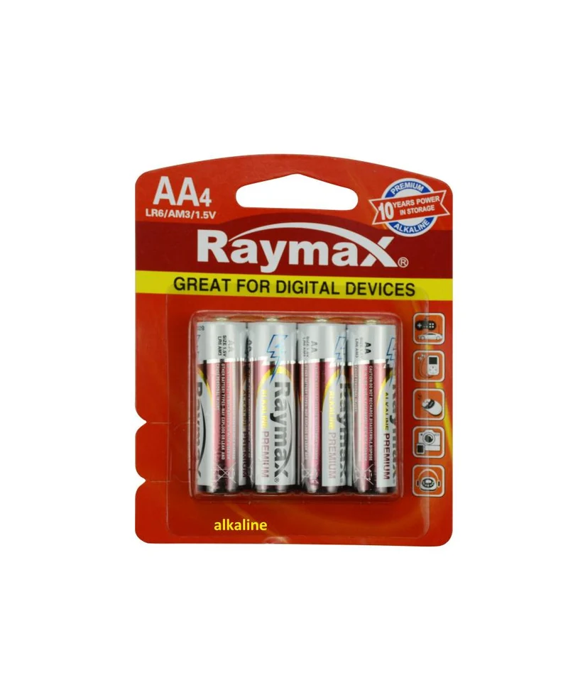 Raymax AA Batterijen - LR6 - 1.5V - 4 stuks - High Power Alkaline