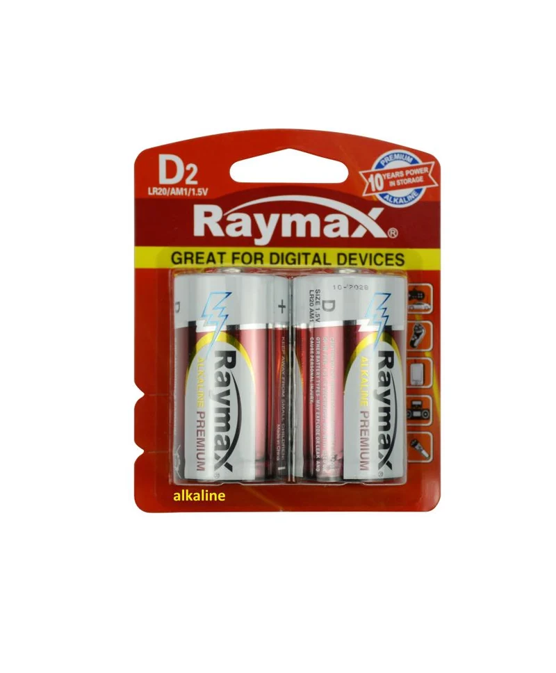 Raymax D Batterijen - LR20 - 1.5V - 2 stuks - Ultra Alkaline