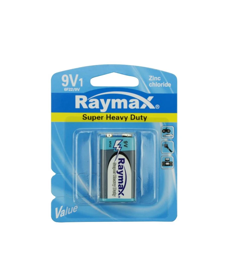 Raymax 9V Batterij - 6F22 - Blokbatterij - Zink-Carbon