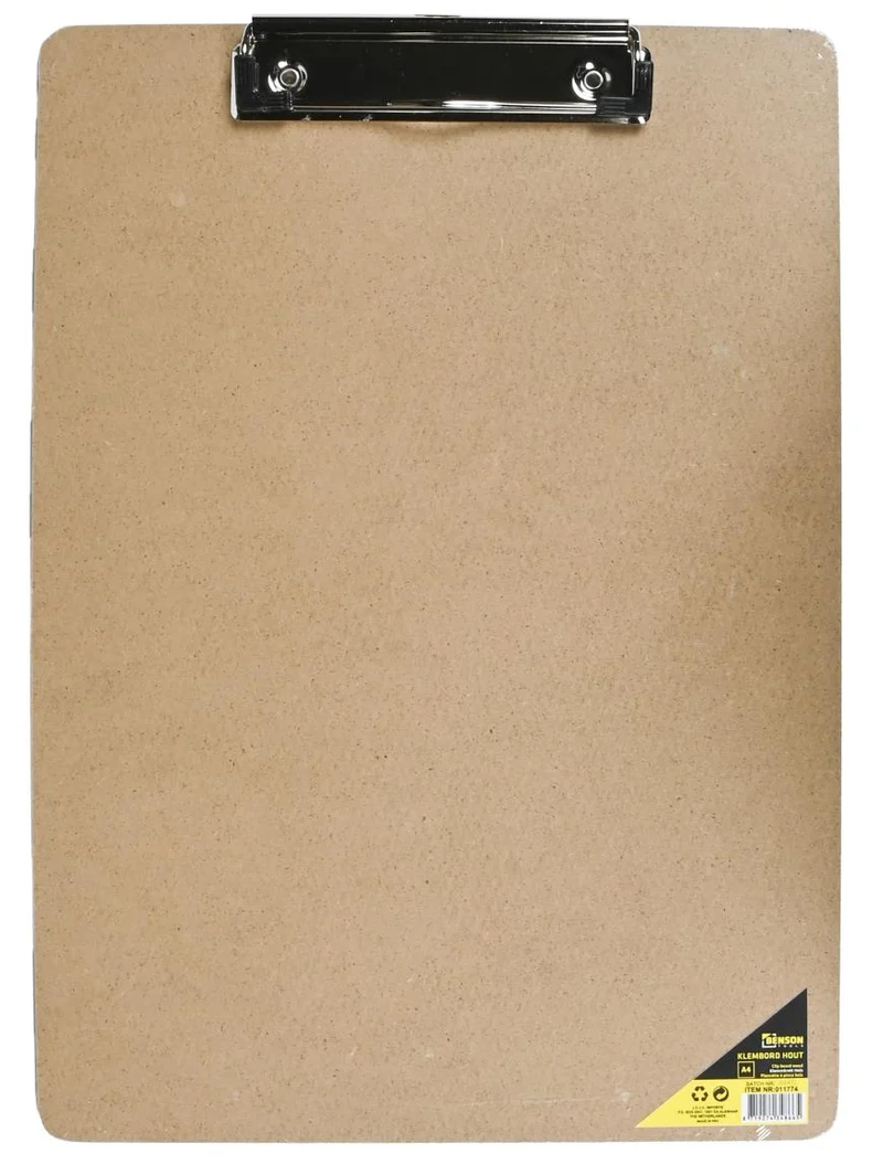 Benson Houten Klembord A4 - Met Ophangpunt - 230 x 320 mm
