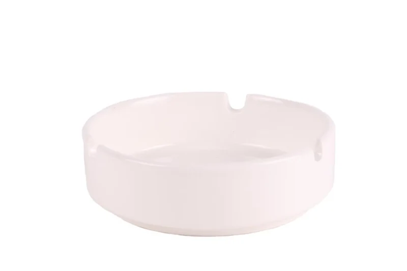 Benson Porseleinen Asbak - Wit - Ø 10 cm - Elegant & Duurzaam