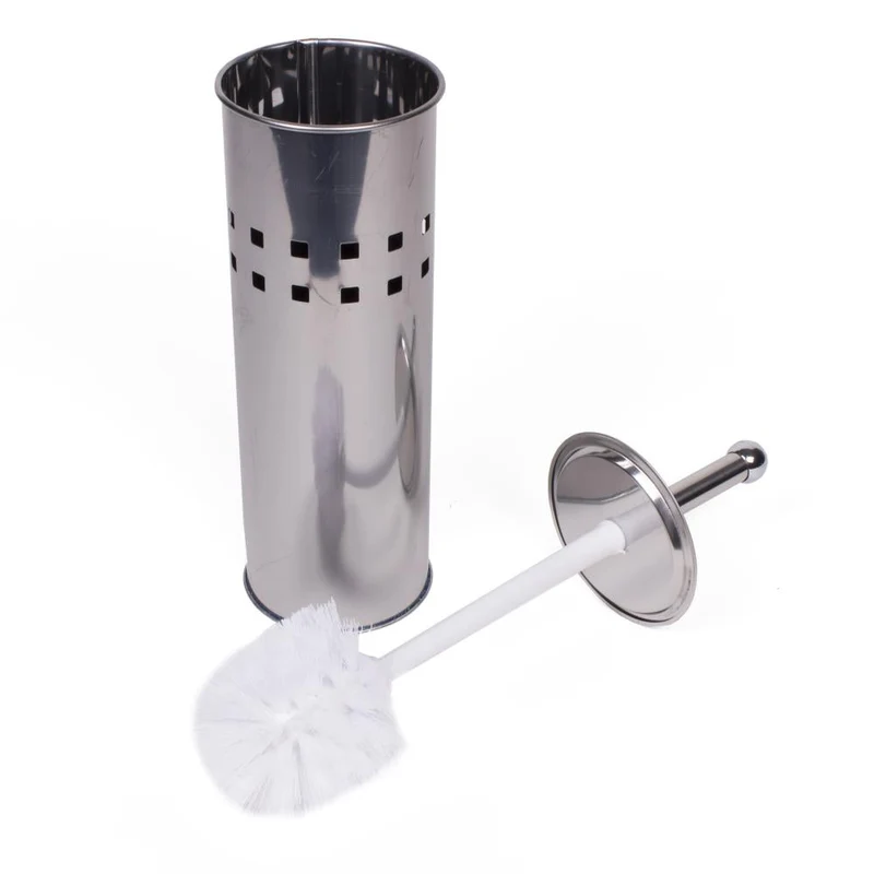 Benson Luxe Toiletborstel Set - RVS - Inclusief Deksel & Lekbak - 38 cm