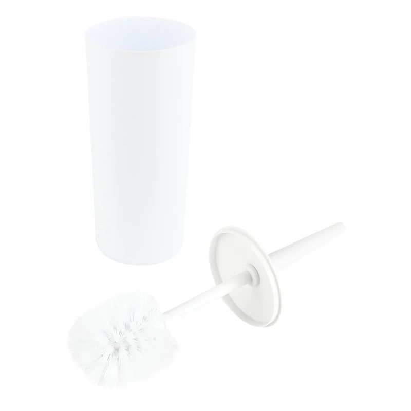 Benson Toiletborstel met Houder - Wit - Rond & Hoog