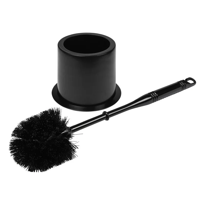 Benson Toiletborstel met Houder - Zwart - Ronde Basic Set - 37 cm