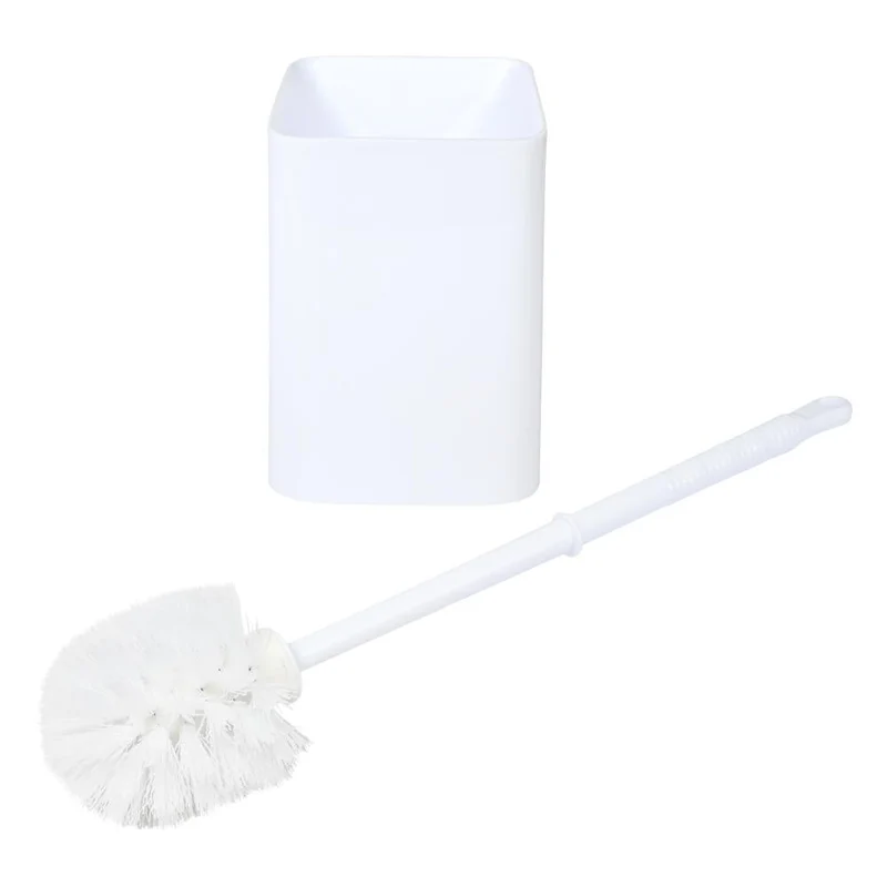 Benson Toiletborstel met Houder - Wit - Vierkant - 41 cm