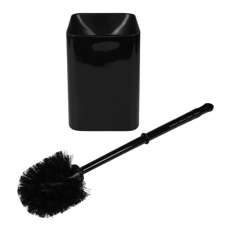 Benson Toiletborstel met Houder - Zwart - Vierkant - 41 cm
