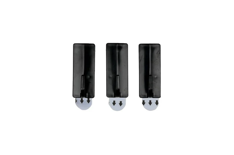 Benson Verwijderbare Handdoekhaken - Zelfklevend - Zwart - 3-delig - 5 x 2 cm