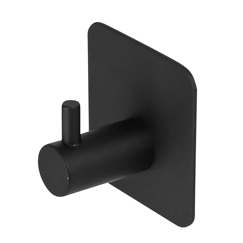 Benson Zelfklevende Metalen Haak - Zwart - 4,5 x 4,5 x 3 cm