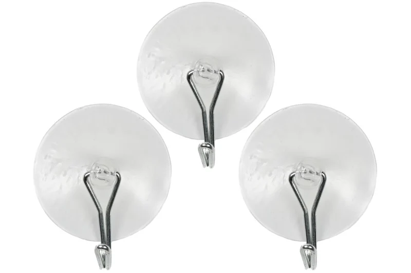 Benson Ophanghaken met Zuignap - Wit - Ø 45 mm - 3-delig