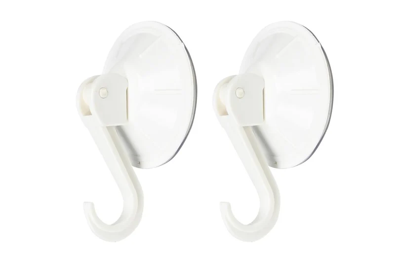 Benson Ophanghaken met Zuignap - Wit - Ø 55 mm - 2-delig - Draagvermogen 2 kg