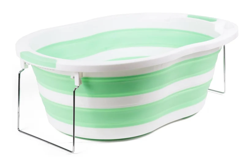 Benson Opvouwbaar Babybadje - Antislip - 70 x 46,5 cm - Groen/Wit
