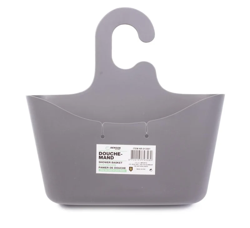 Benson Douchemand met Ophanghaak - Polypropyleen - Grijs - 28 cm