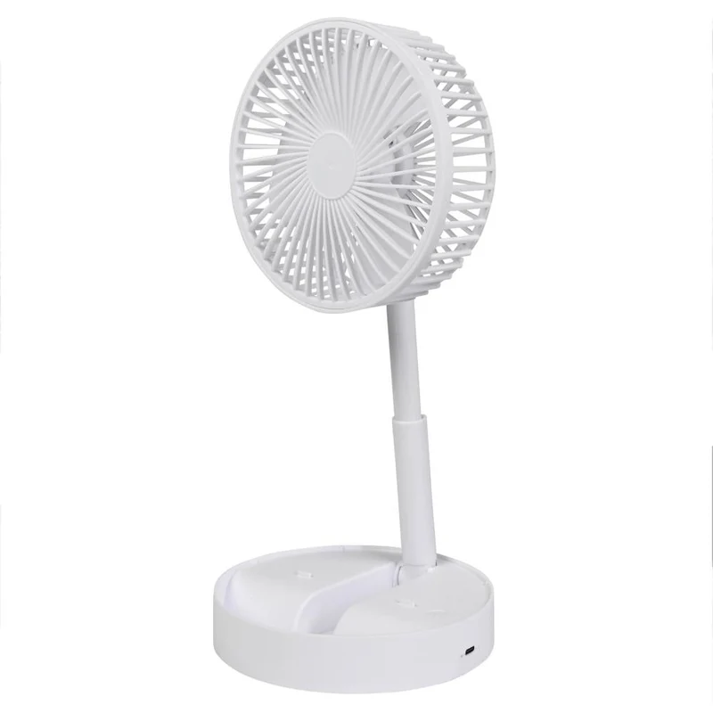 Benson Opvouwbare USB Ventilator - 3 Snelheden - Oplaadbaar - Wit