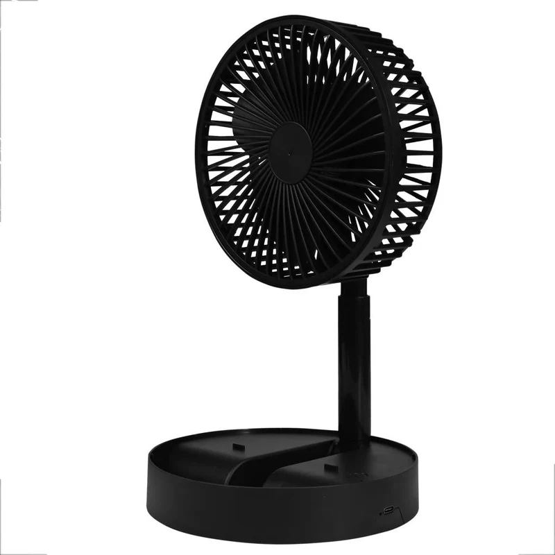 Benson Opvouwbare USB Ventilator - 3 Snelheden - Oplaadbaar - Zwart