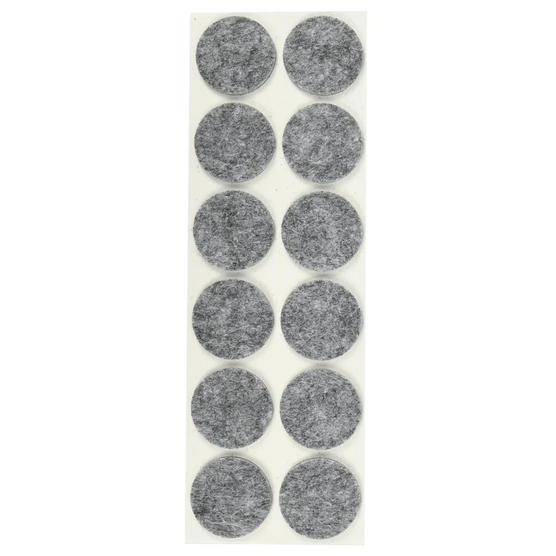 Benson Antikrasvilt - Ø 28 mm - Grijs - Zelfklevend - 12 stuks