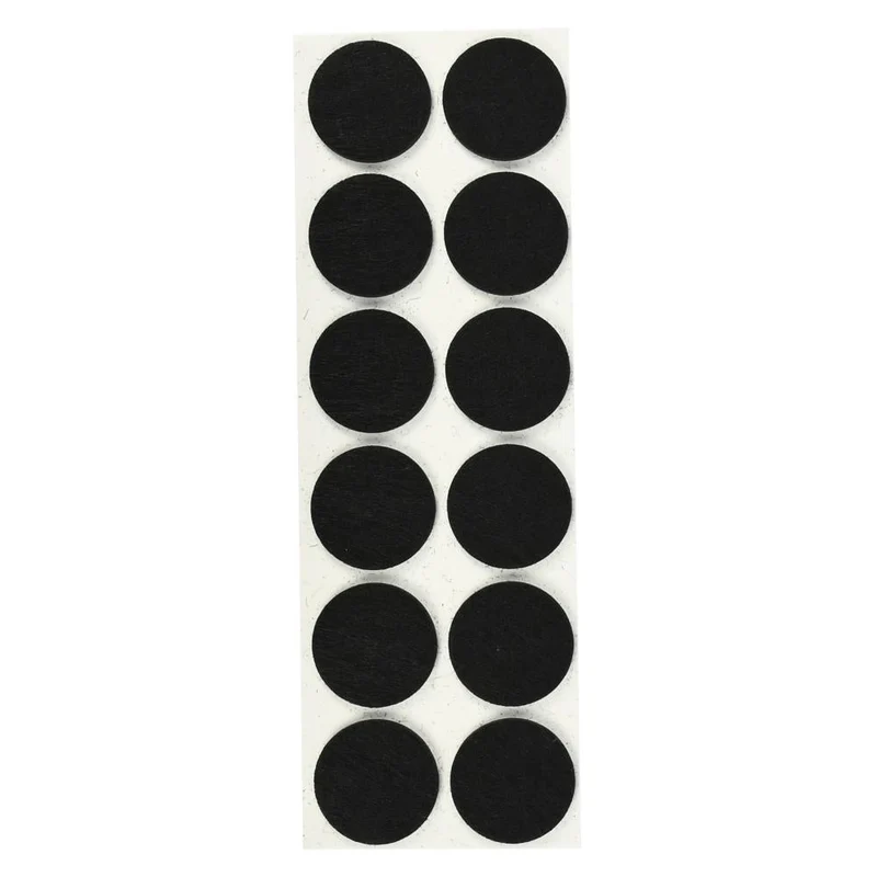 Benson Antikrasvilt - Ø 28 mm - Zwart - Zelfklevend - 12 stuks