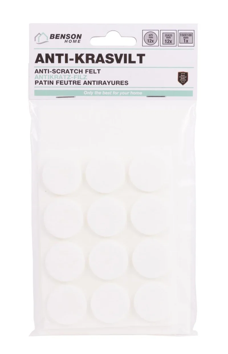 Benson Antikrasvilt Set - 25-delig - Wit - Diverse Maten - Extra Sterk Klevend