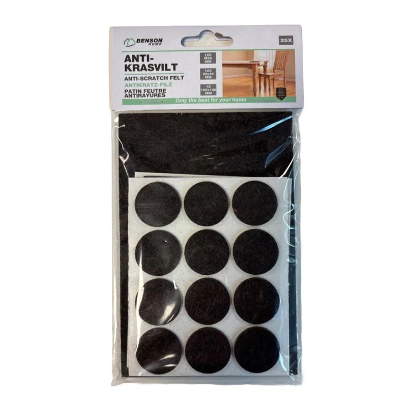 Benson Antikrasvilt Set - 25-delig - Bruin - Diverse Maten - Sterk Klevend