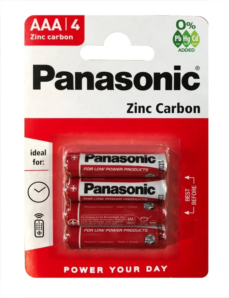 Panasonic AAA Batterijen - LR03 - 1.5V - 4 stuks - Alkaline