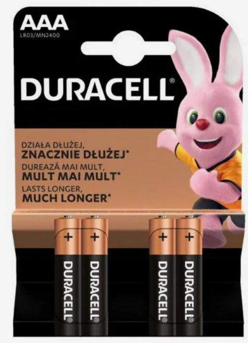 Duracell AAA Batterijen - LR03 / MN2400 - 4 stuks - Duralock - Long-Lasting Power