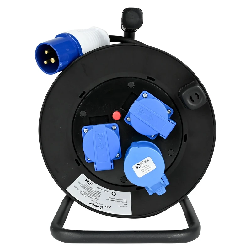 Benson CEE / Schuko Kabelhaspel - 25 meter - 2P+E - EN 60309 - 2300W