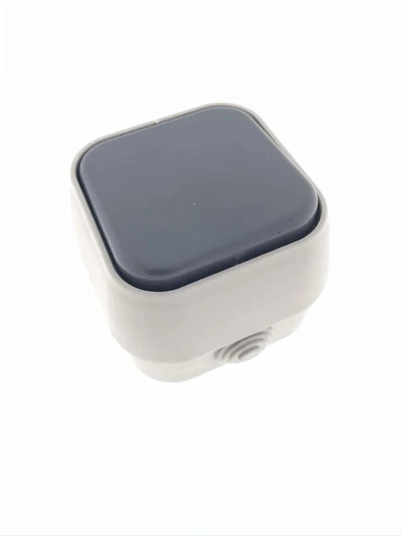 Benson Opbouwschakelaar – IP54 – Waterdicht & Stofdicht – Wit/Antraciet
