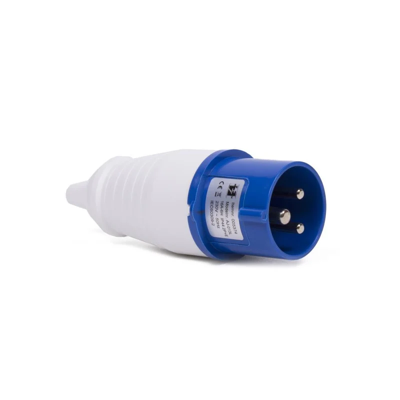 Benson CEE Stekker – 16A – 3-polig – Blauw – Spatwaterdicht