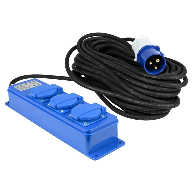 Benson Stekkerdoos 3-voudig - 20 meter - CEE - IP44 - H07RN-F - 3680W