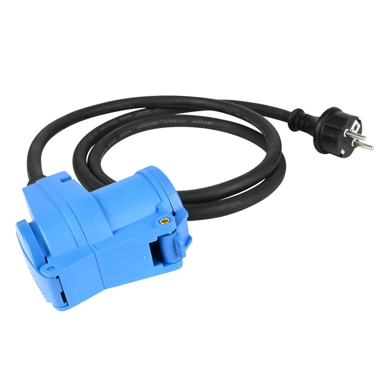 Benson Haakse Contrastekker + Stopcontact Verloop - 1,5 meter - 2P+E - 3680W
