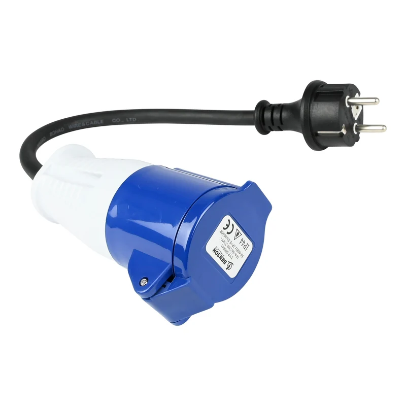 Benson Verloopkabel Schuko naar CEE - Spatwaterdicht - 395 mm - 230V