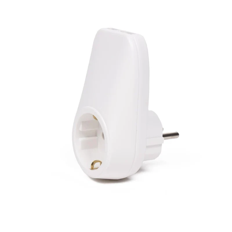 Benson Tussenstekker met Dubbele USB-lader - Extra Stopcontact - Wit - 10 cm