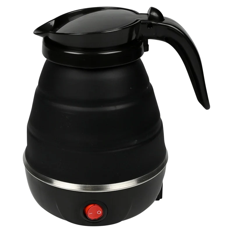 Benson Opvouwbare Waterkoker - 600 ml - Zwart - 600W - Siliconen & RVS