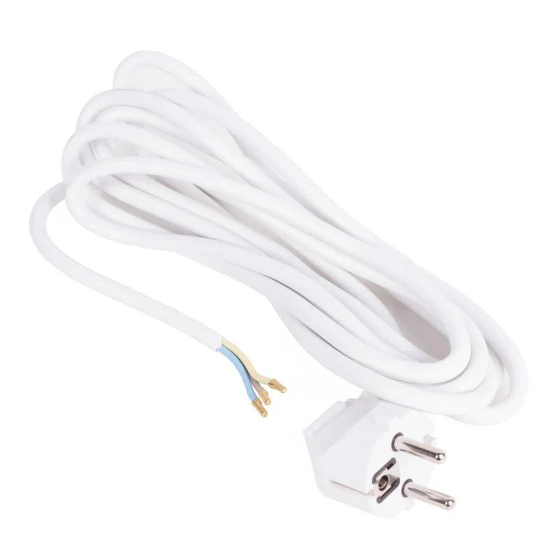 Benson Aansluitsnoer met Randaarde – 3 meter – 3x1.0 mm² – Wit
