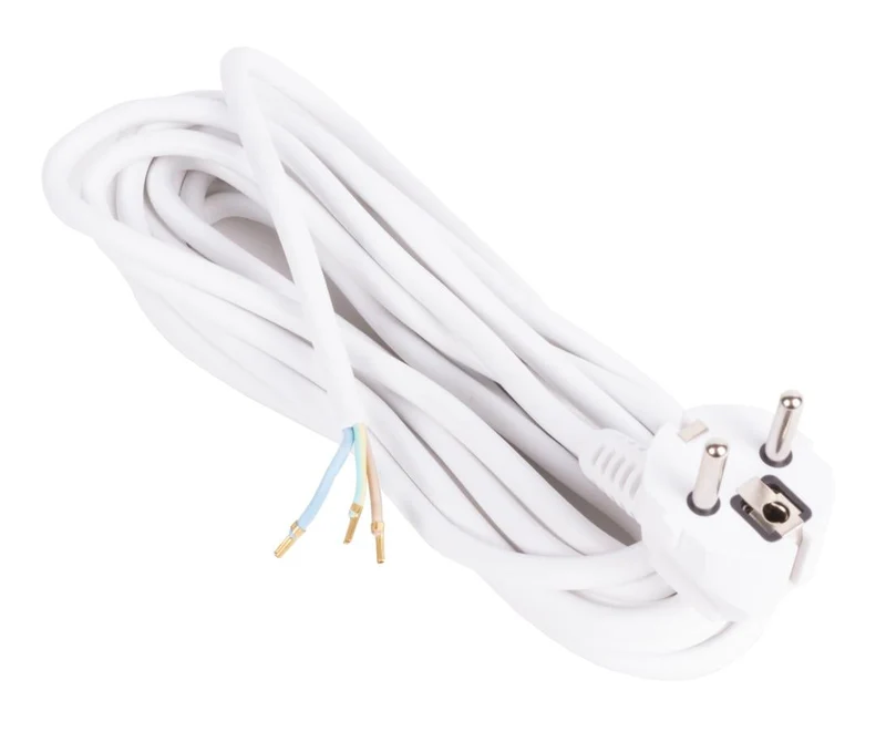 Benson Aansluitsnoer met Randaarde – 5 meter – 3x1.0 mm² – Wit