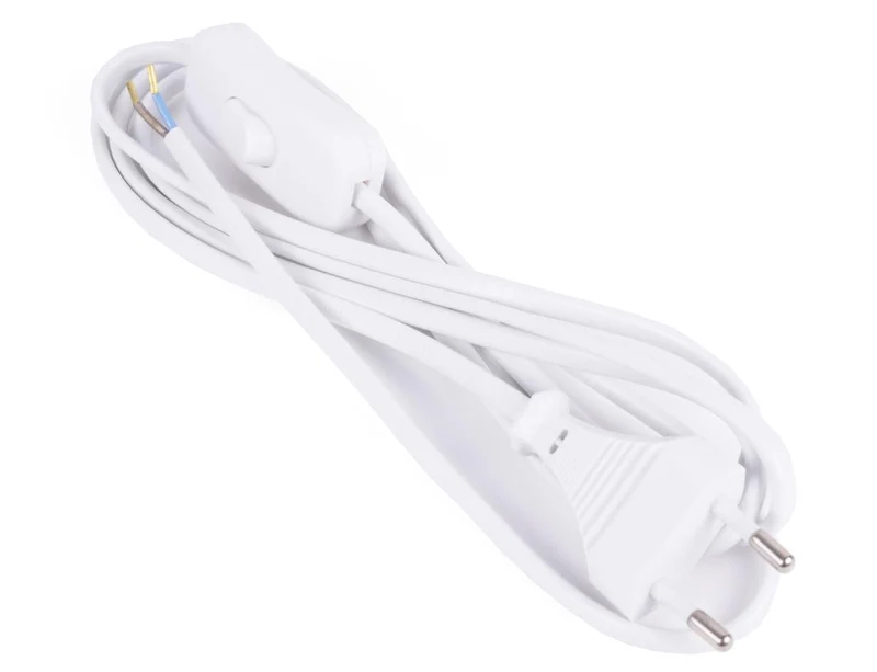 Benson Stroomsnoer met Schakelaar – Wit – 2 meter – CE & VDE