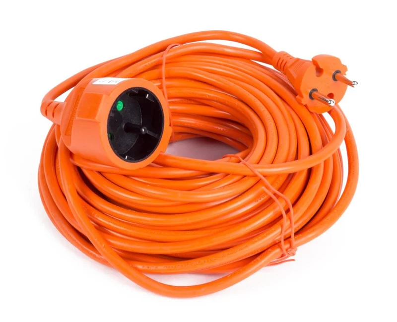 Benson Verlengsnoer Oranje – 20 meter – 2 x 1.5 mm² – Signaalkleur