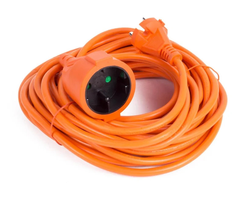 Benson Verlengsnoer Oranje – 10 meter – 2500 Watt – Kinderveilig