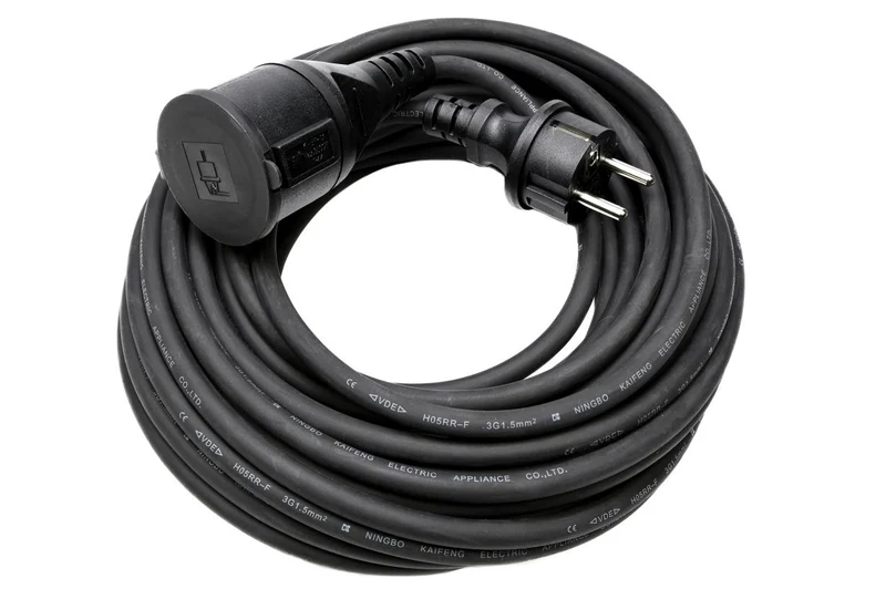 Benson Rubber Verlengsnoer – 15 meter – Randaarde – IP44 – 3 x 1.5 mm²