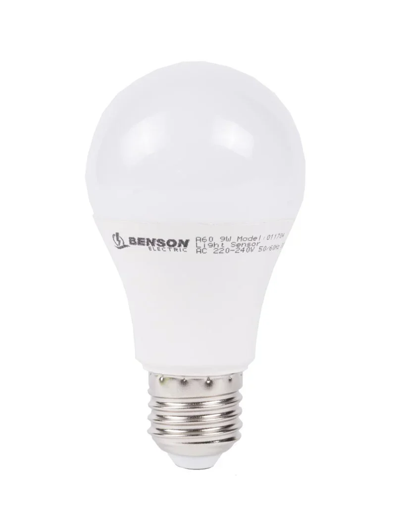 Benson LED-lamp met Bewegingssensor – A60 – 9W – E27 – Warm Wit
