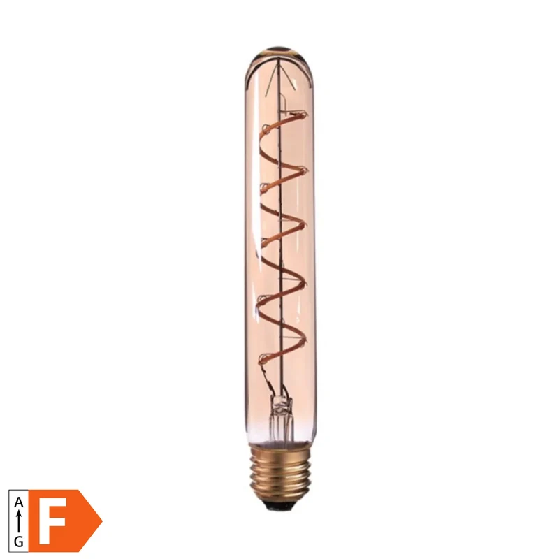 Benson Dimbare Retro LED Filament Buis – T30 – 4W – E27 – Amber/Koper