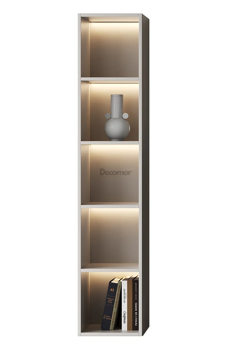 Chic Elegante Vakkenkast met LED – Japandi Beige – 200x40x40 cm